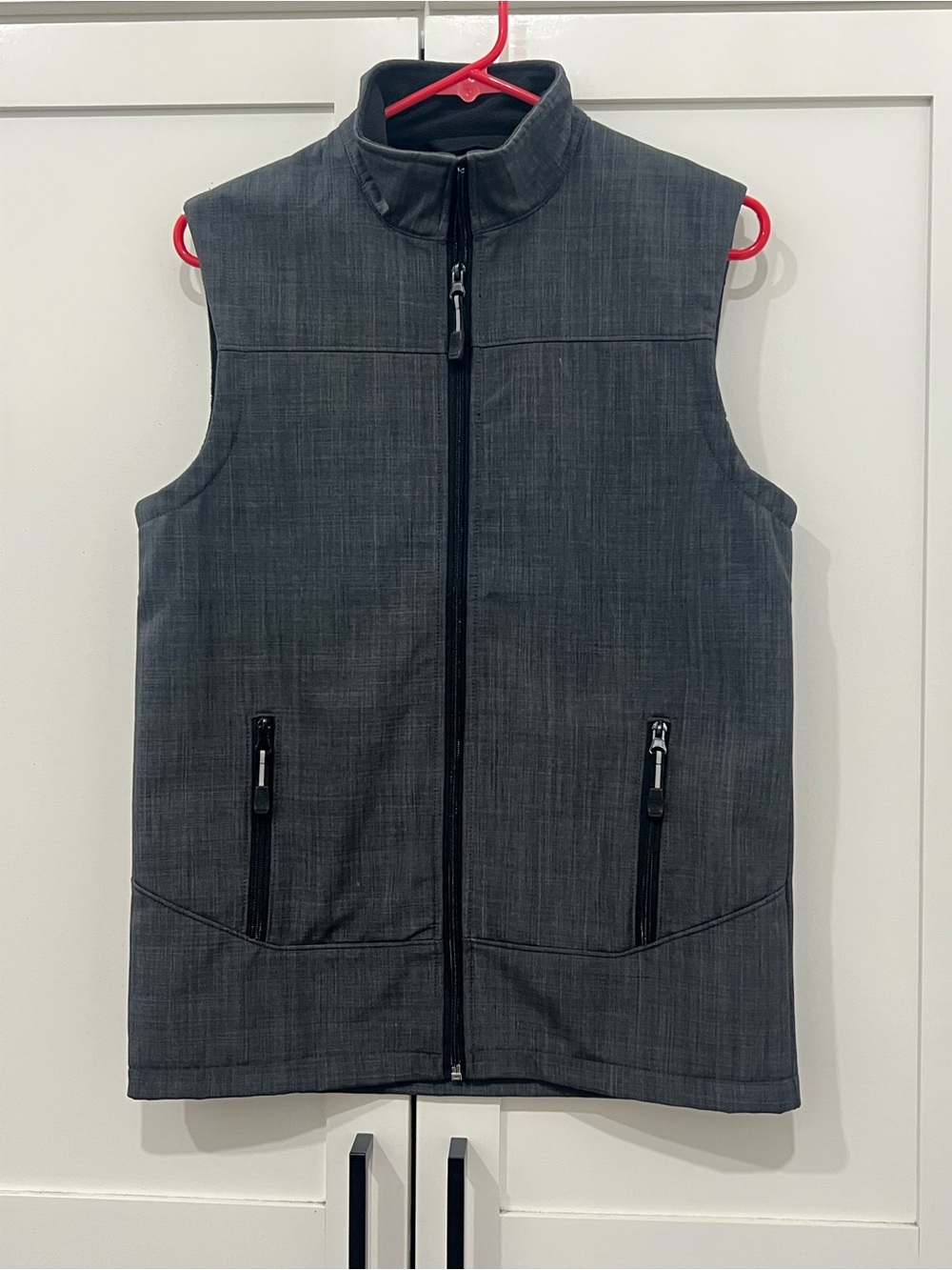 BOYS ROPER XL HEATHER GREY SOFT SHELL TECH VEST